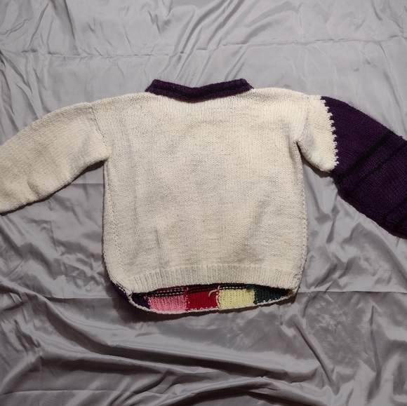 Vintage Children's Hand Knitted Long Sleeve Crayon Sweater - Picture 3 of 8